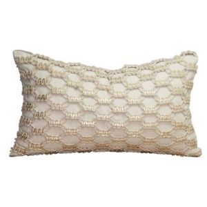 Embroidered Cream Pillow