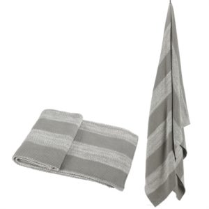 Gray Striped Throw