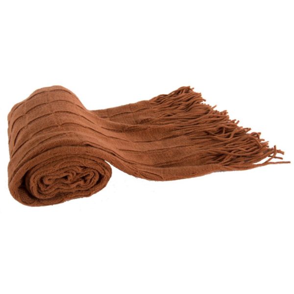 Orange Fuzzy Throw