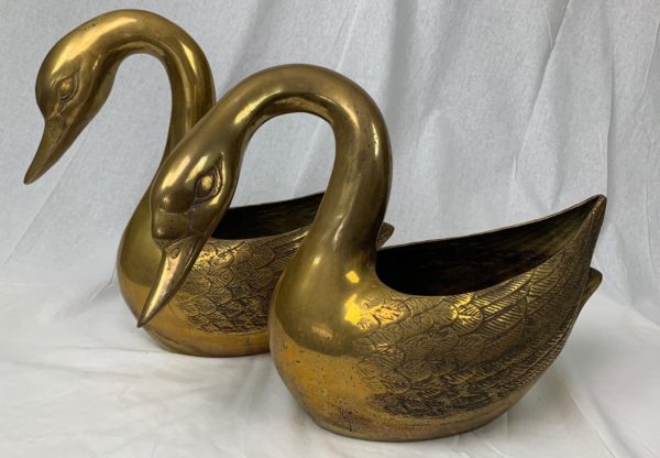 Brass Geese Planters